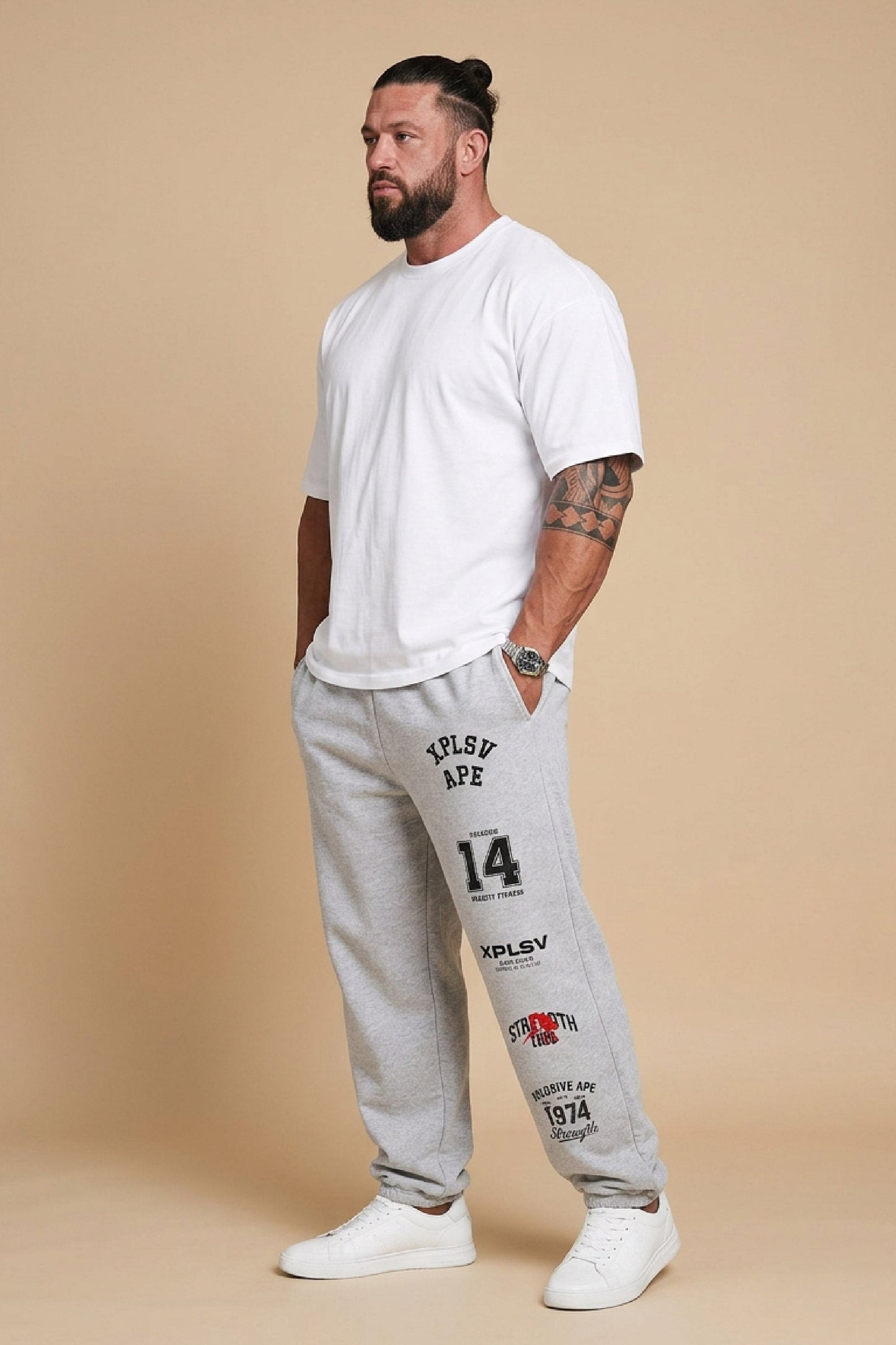 XAPE Chaos Oversized Joggers - Ash Grey