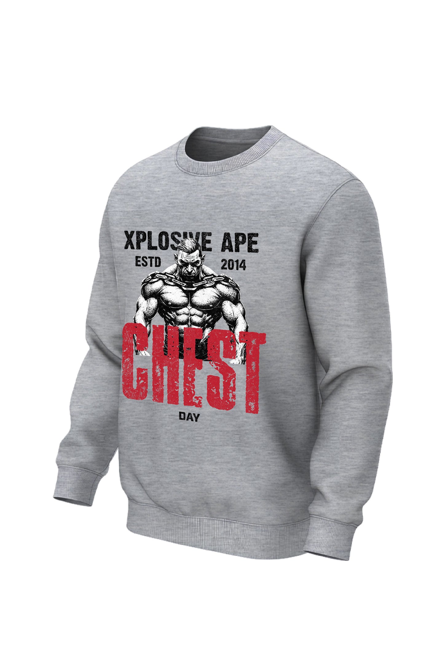 XAPE Chest Day V3 Sweatshirt - Sports Grey