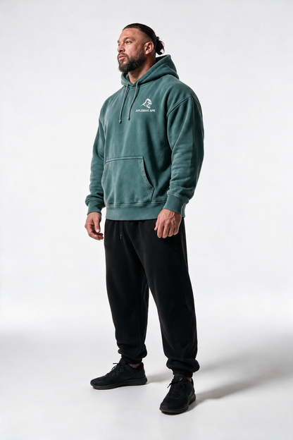XAPE Vintage Wash String Hoodie - Green