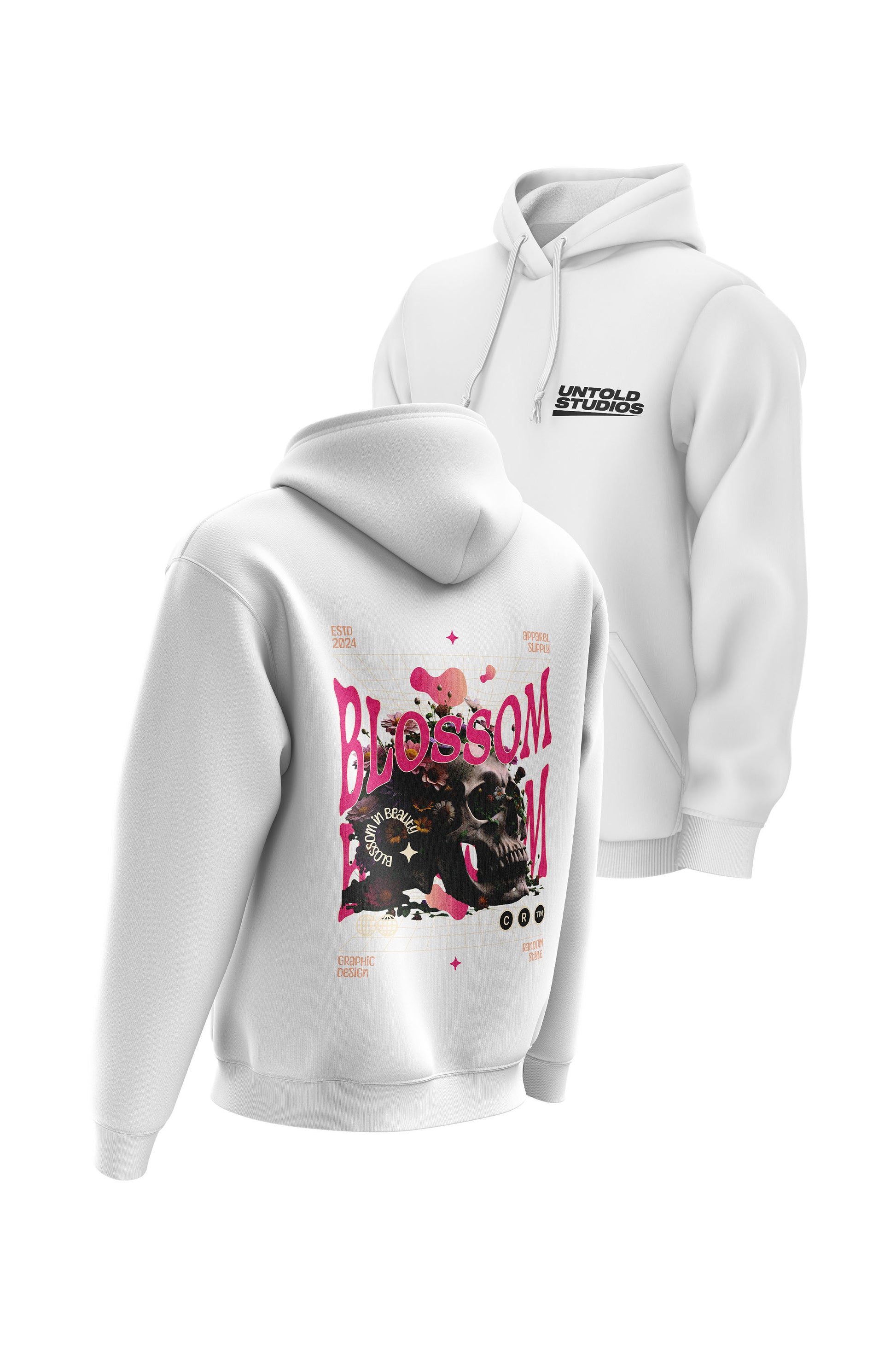 Untold Studios Darkness Blossom Hoodie - White