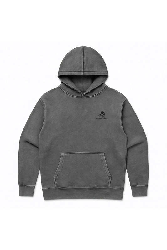 XAPE Essential Vintage Wash Hoodie - Charcoal