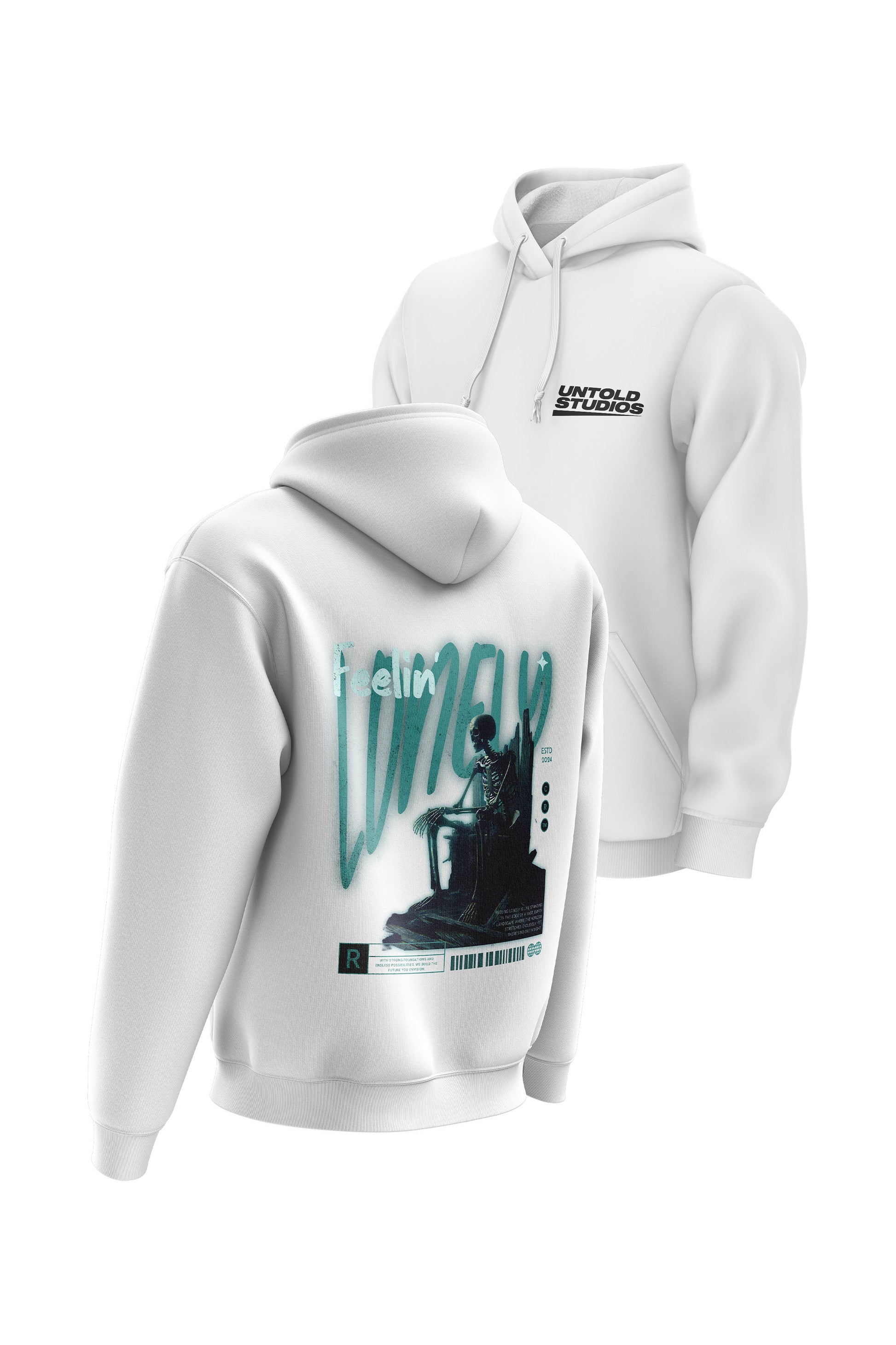 Untold Studios Feelin Lonely Hoodie - White