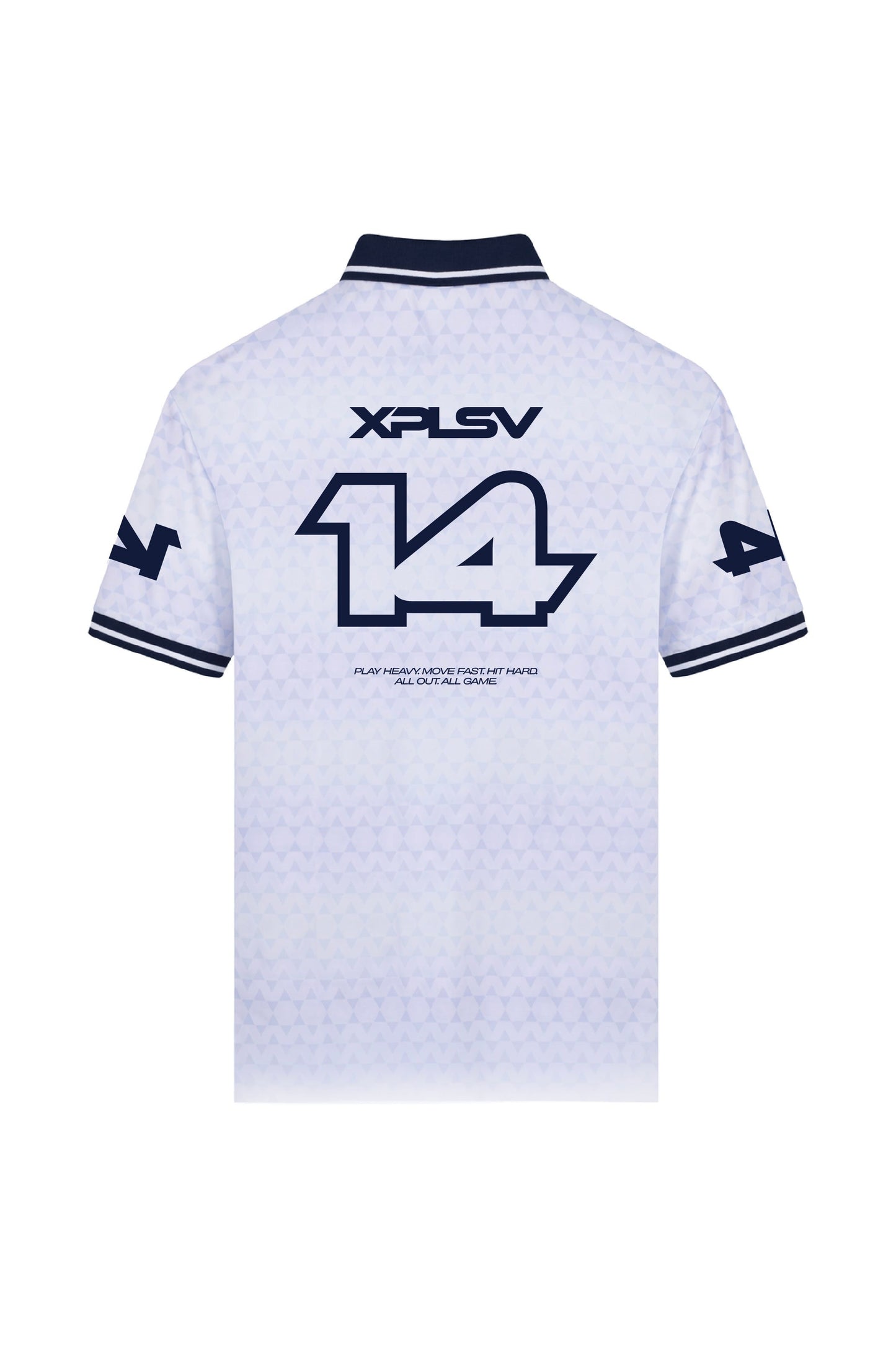 XAPE Speed Polo Sports Jersey - White/Navy