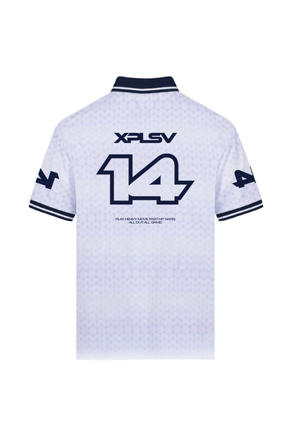 XAPE Speed Polo Sports Jersey - White/Navy
