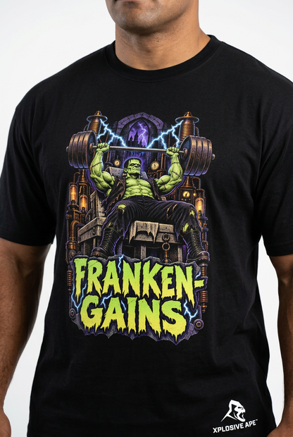 XAPE Franken Gains Tee - Black