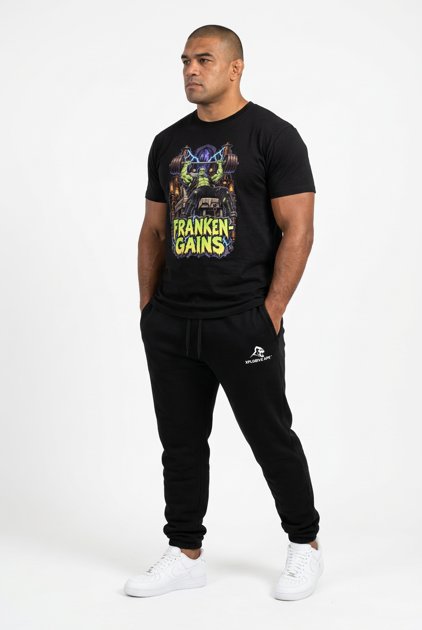 XAPE Franken Gains Tee - Black