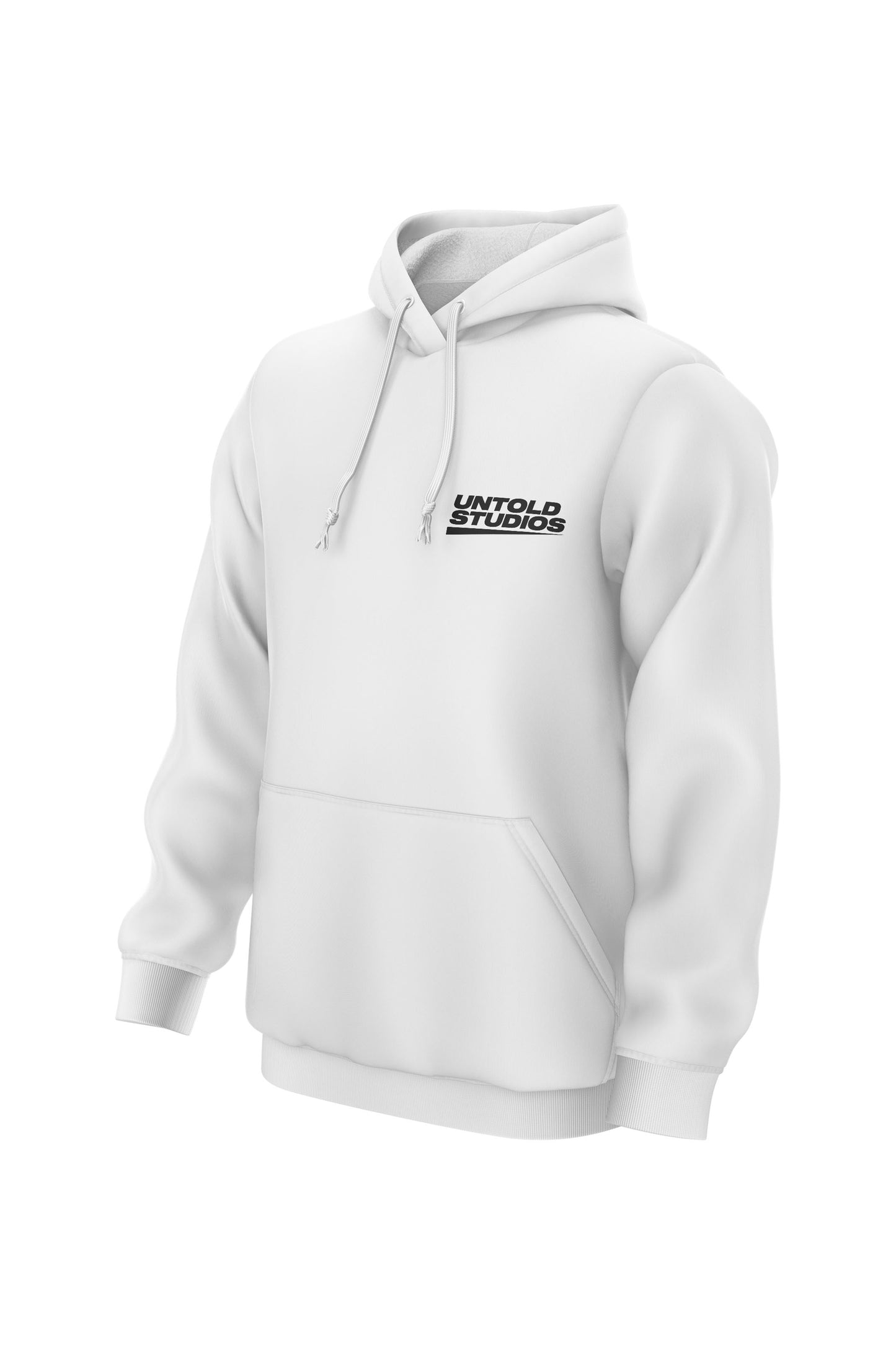 Untold Studios Head On Typography Logo Hoodie - White