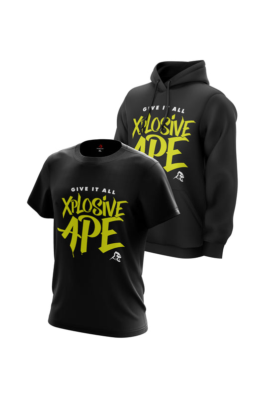 XAPE Alpha Charge Hoodie & Tee - Black