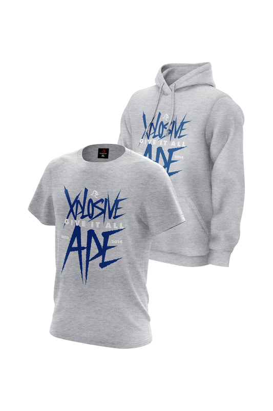 XAPE Apevolution Hoodie & Tee - Sports Grey