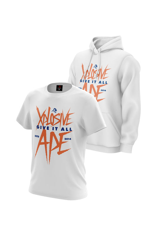 XAPE Apevolution Hoodie & Tee - White