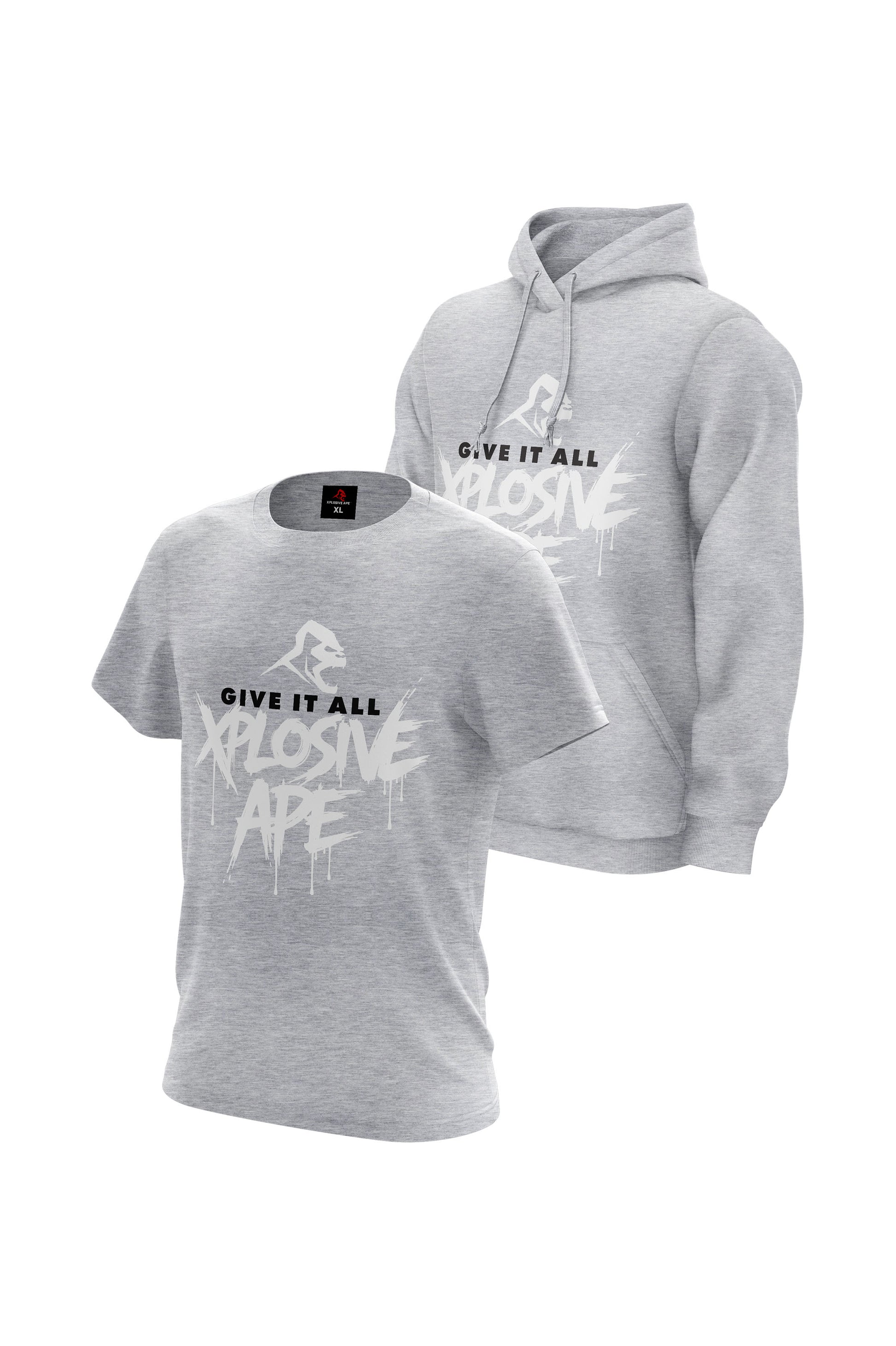 XAPE Drip Power Hoodie & Tee - Sports Grey