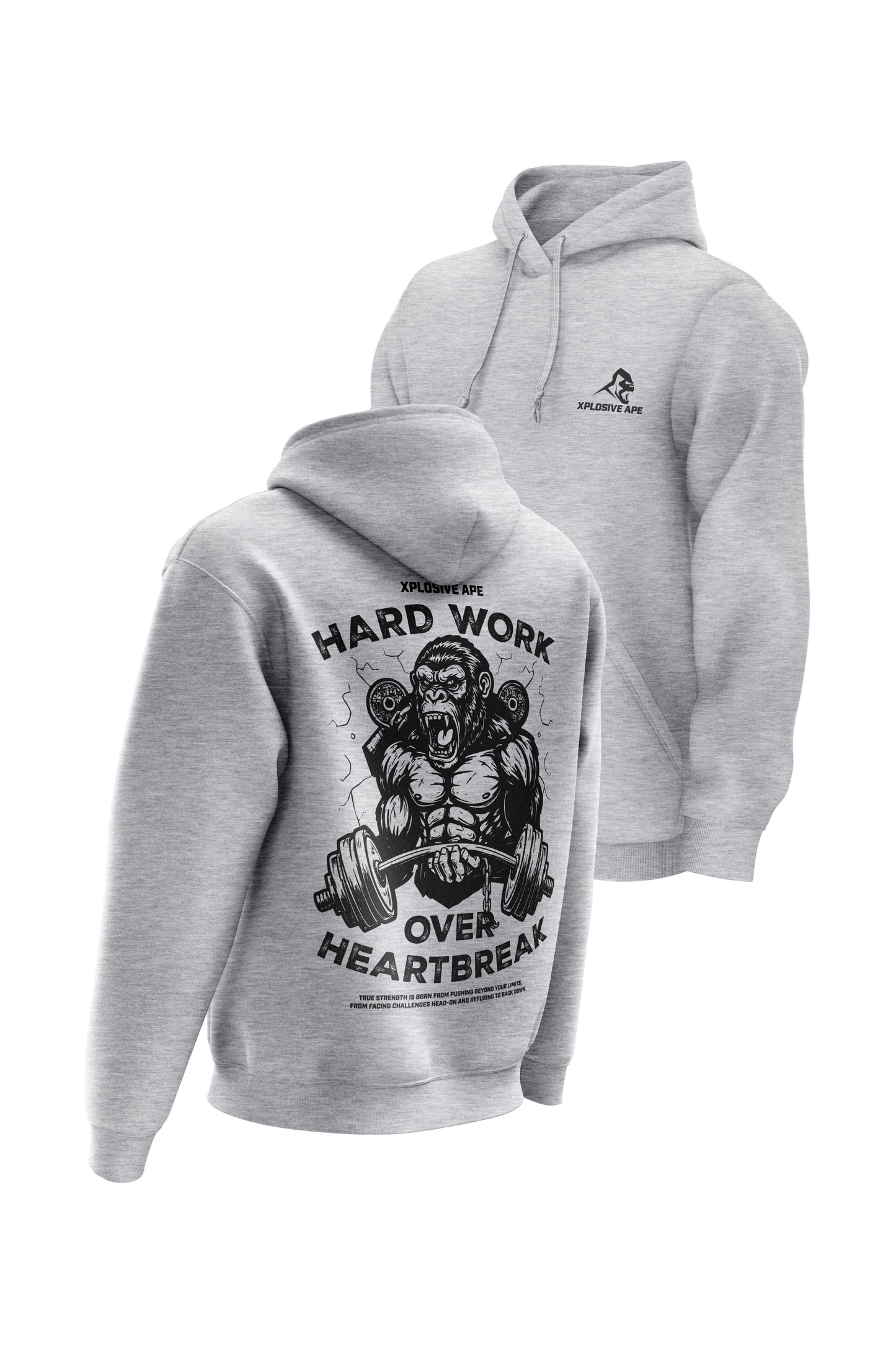 XAPE Hardwork Hoodie - Sports Grey