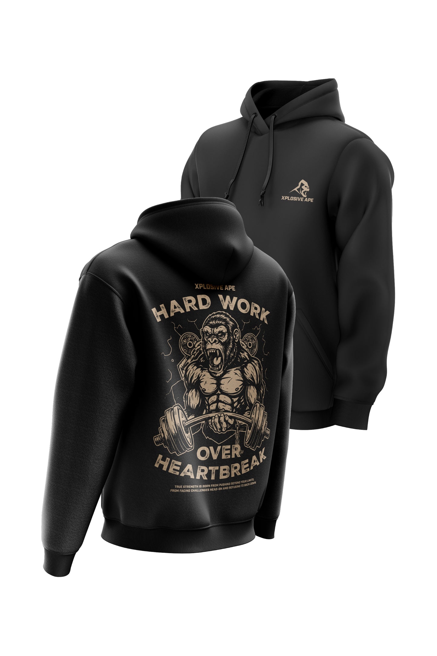 XAPE Hardwork Hoodie - Black