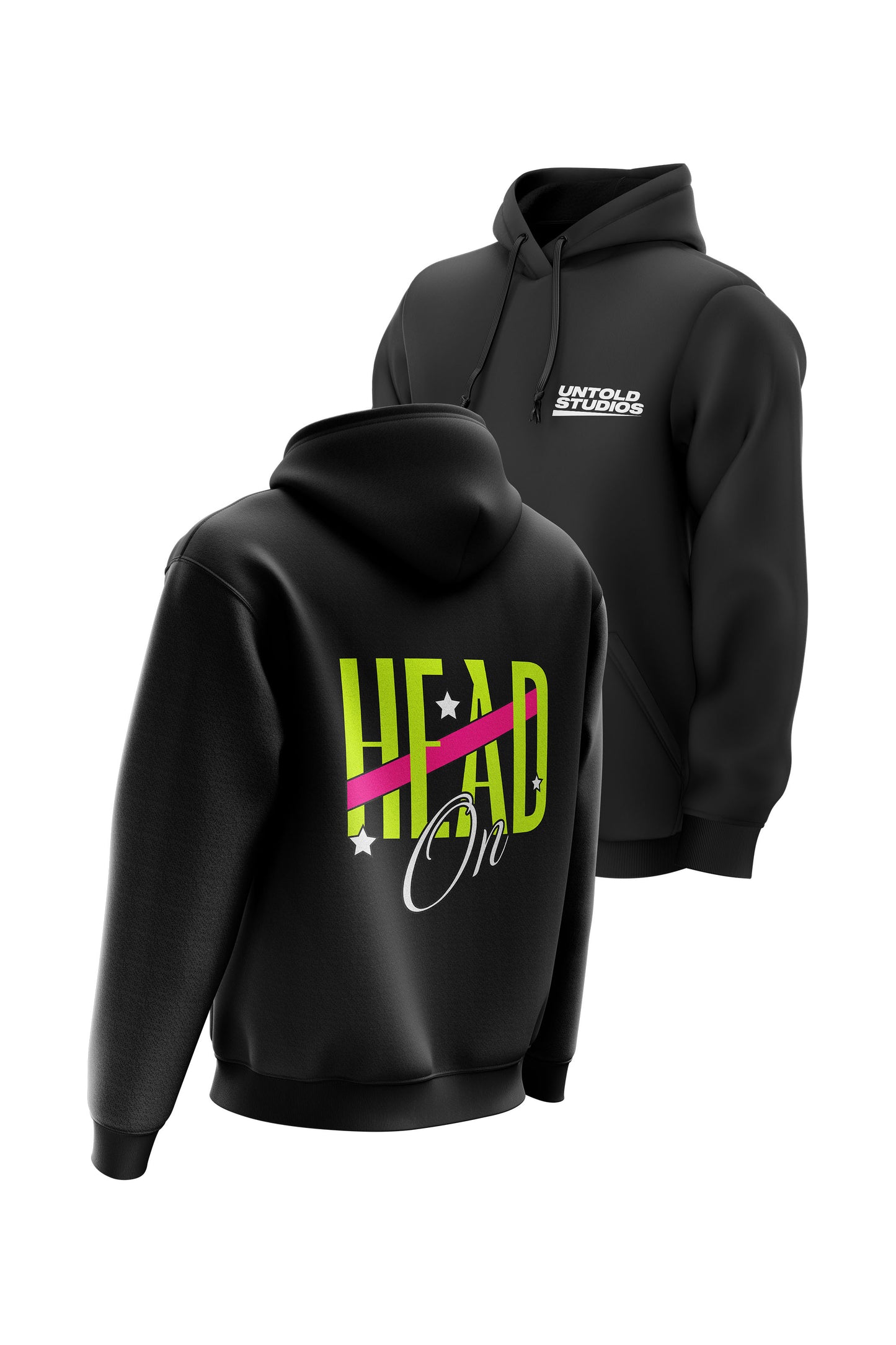 Untold Studios Head On Typography Logo Hoodie - Black