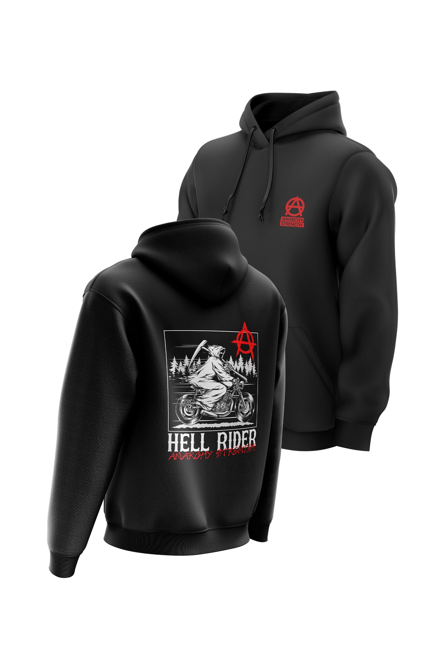 AS Hell Rider Hoodie & Tee Combo - Black