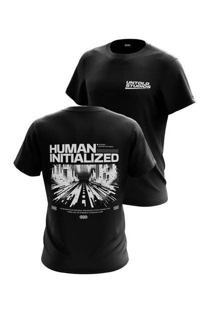 Untold Studios Human Initialized Urban Streetwear Tee - Black