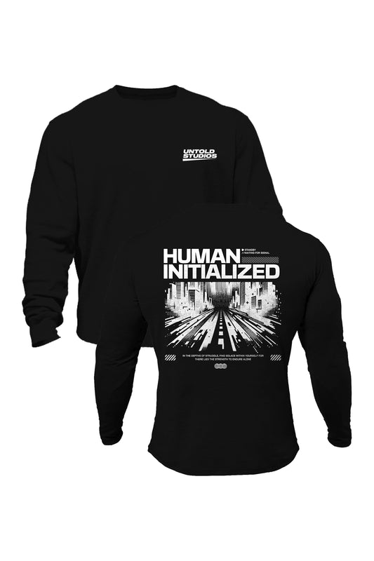 Untold Studios Human Initialized Urban Streetwear Sweatshirt - Black