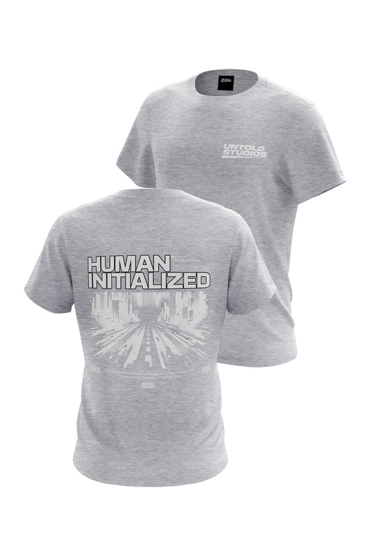 Untold Studios Human Initialized Urban Streetwear Tee - Grey