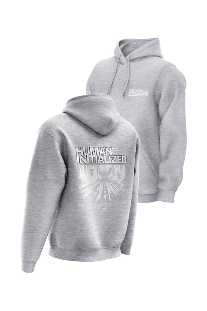 Untold Studios Human Initialized Urban Streetwear Hoodie - Grey