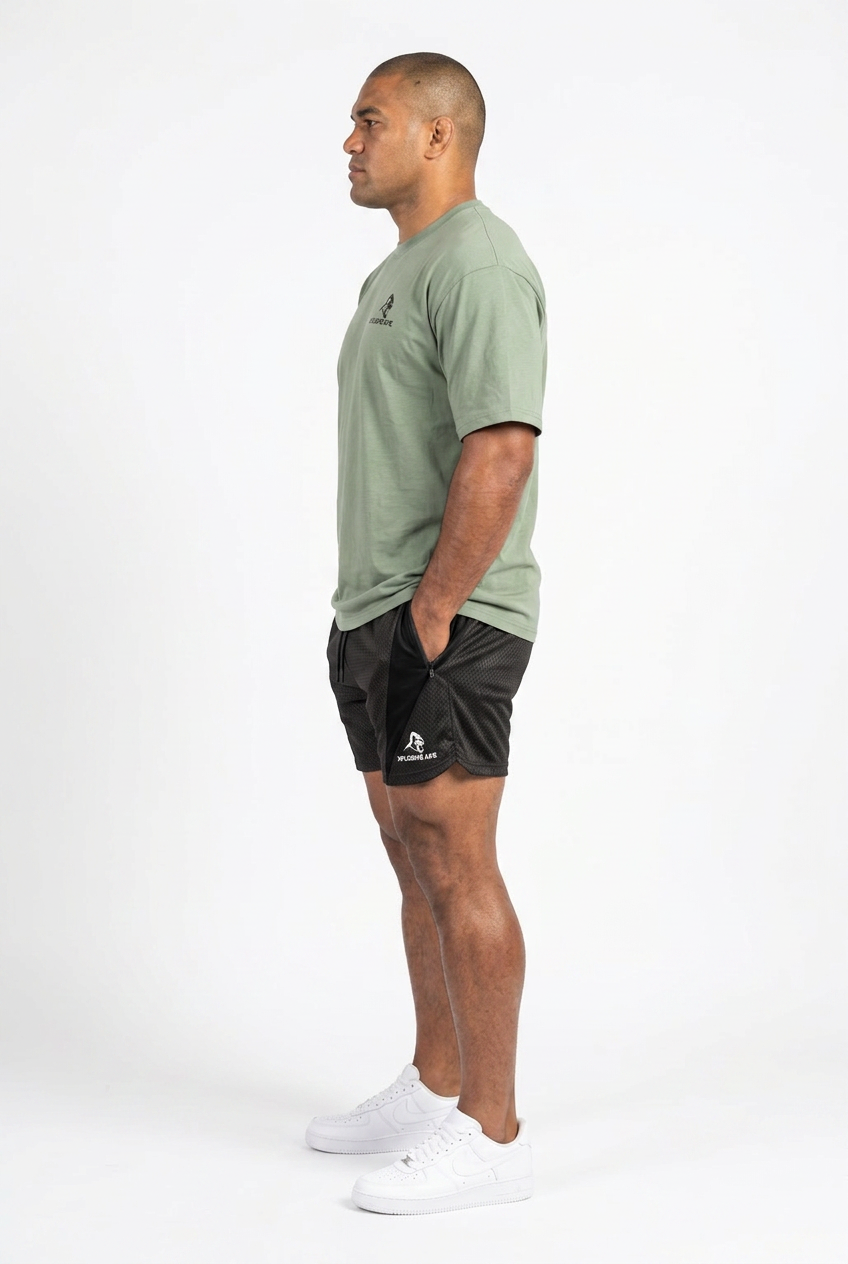 XAPE Essential V2 Tee & Apex Raptor Shorts Combo - Sage/Black