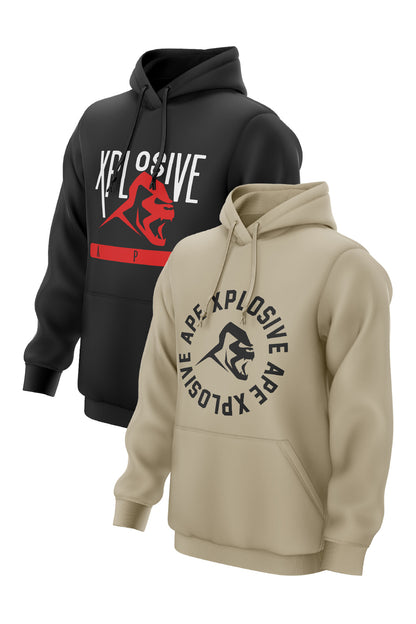 XAPE Imbrute & Expel 2 Hoodies Combo - Sand/Black