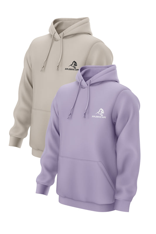 XAPE Essential 2 Hoodies Combo - Lilac/Sand