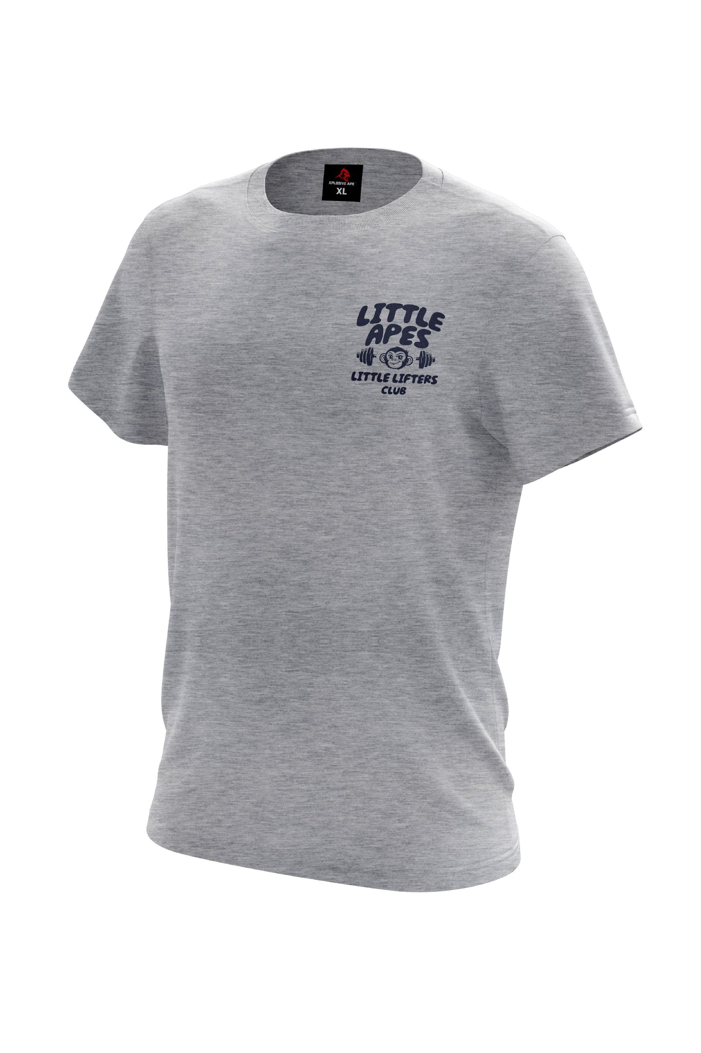 Little Apes Lifters Club Tee - Heather Grey