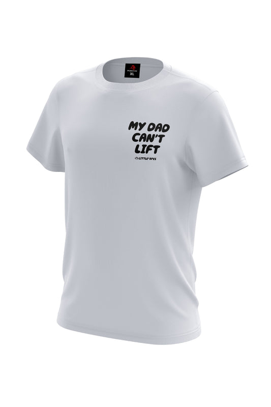 Little Apes My Dad Can't Lift V2 Tee - White