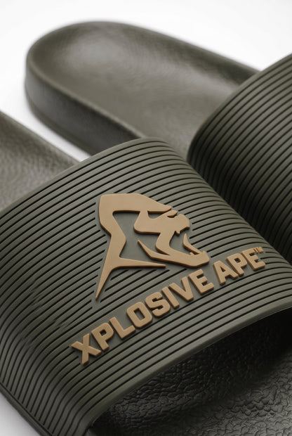 XAPE Prime Logo Sliders - Khaki