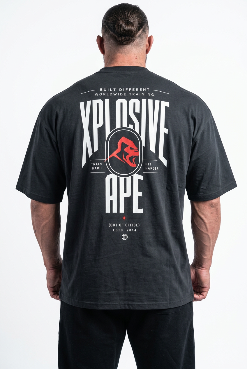 XAPE Fight Circuit Ultra Oversized Tee - Black
