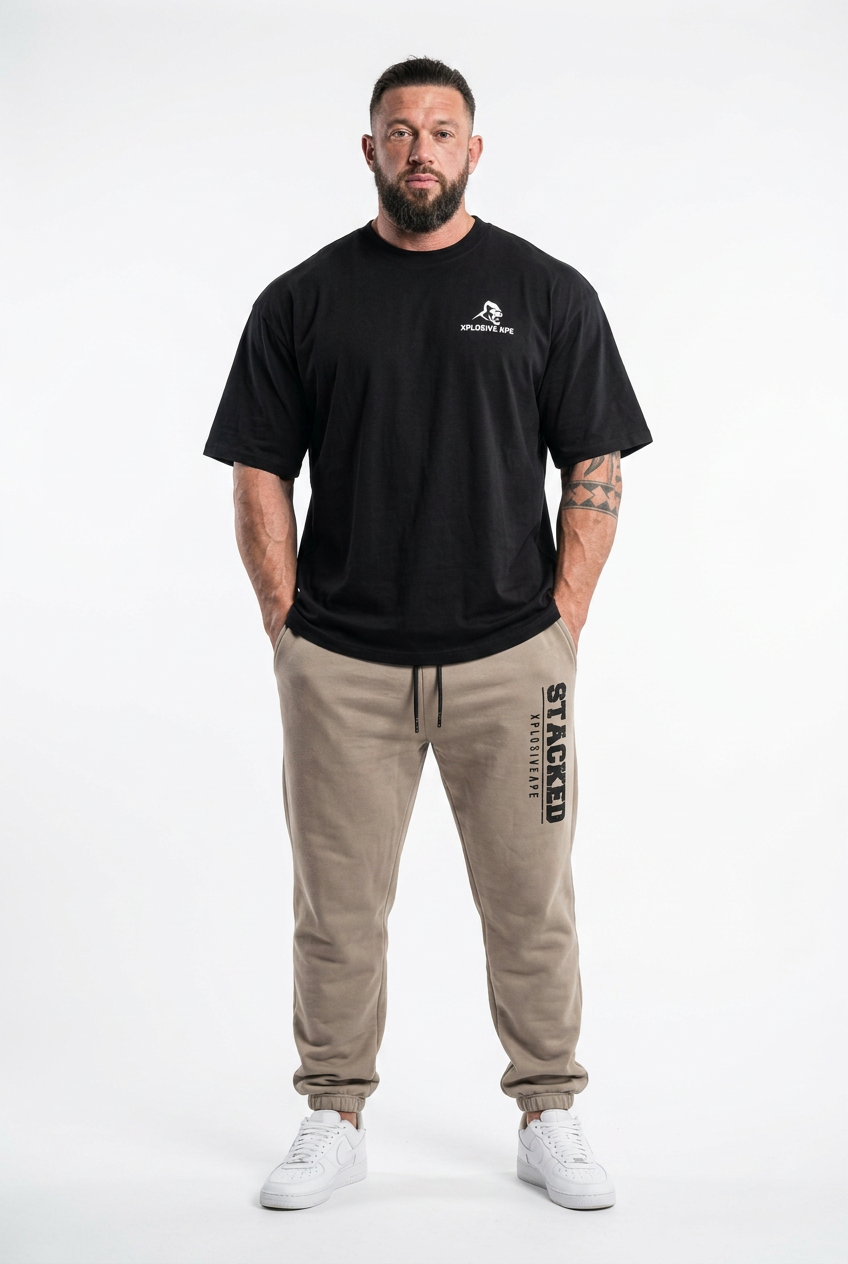 XAPE Stacked Joggers - Sand