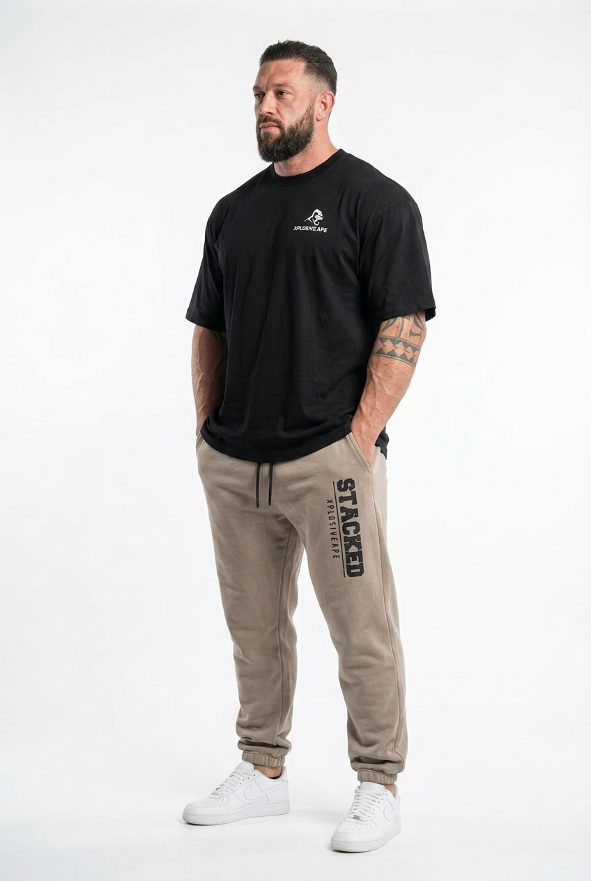 XAPE Stacked Joggers - Sand