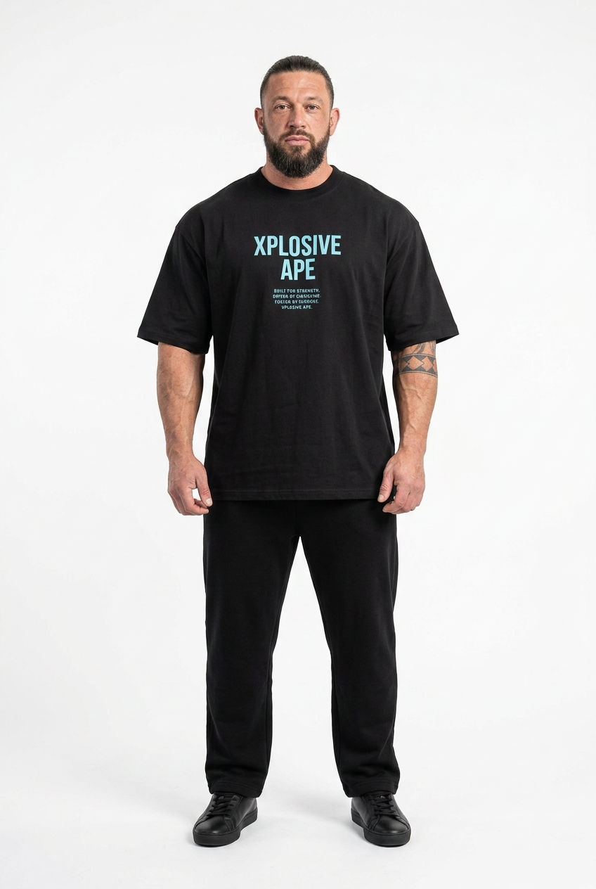 XAPE Blueprint Division Ultra Oversized Tee - Black