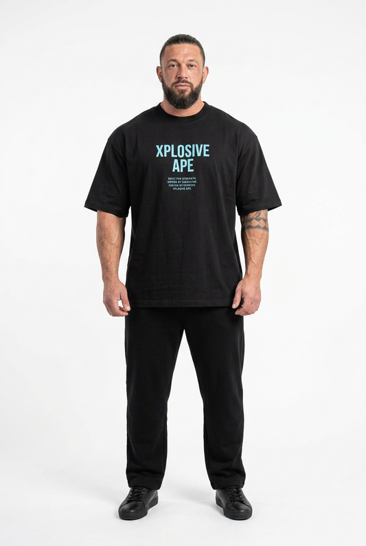 XAPE Blueprint Division Ultra Oversized Tee - Black