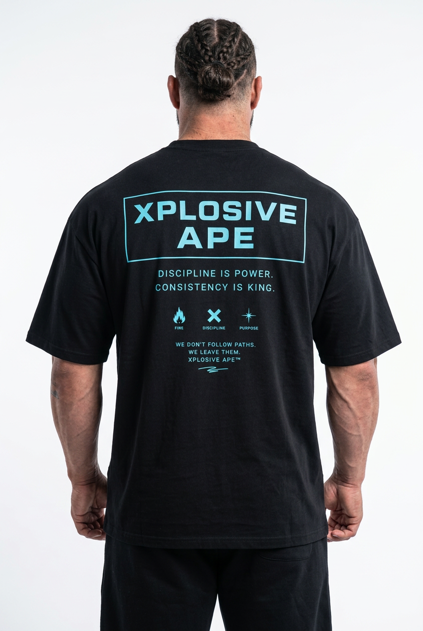 XAPE Blueprint Division Ultra Oversized Tee - Black