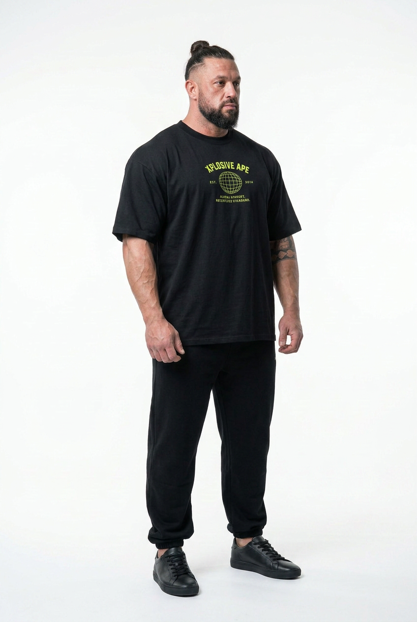 XAPE Mentality Program Ultra Oversized Tee - Black