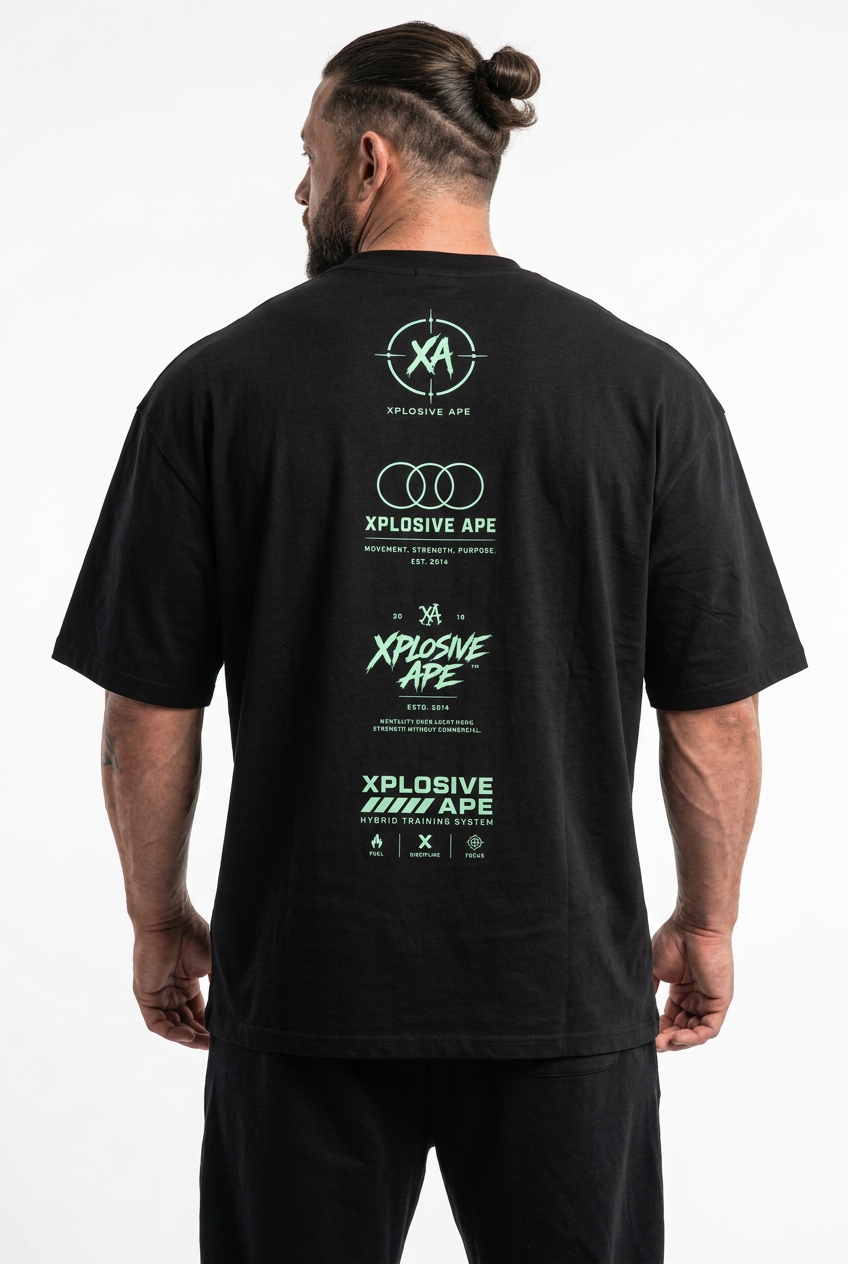 XAPE Chaos Protocol Ultra Oversized Tee - Black