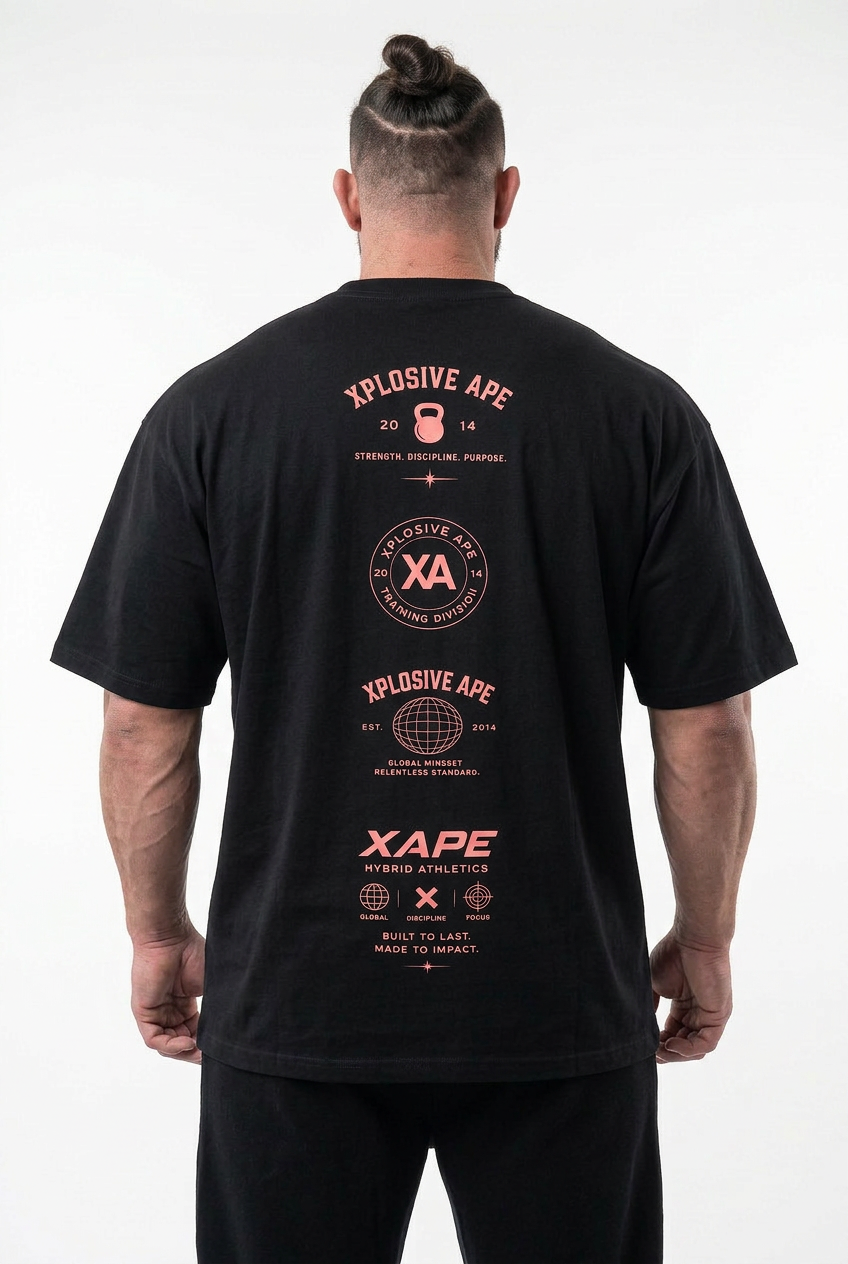 XAPE XA Manifesto Ultra Oversized Tee - Black