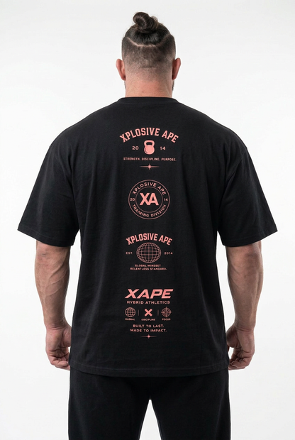 XAPE XA Manifesto Ultra Oversized Tee - Black