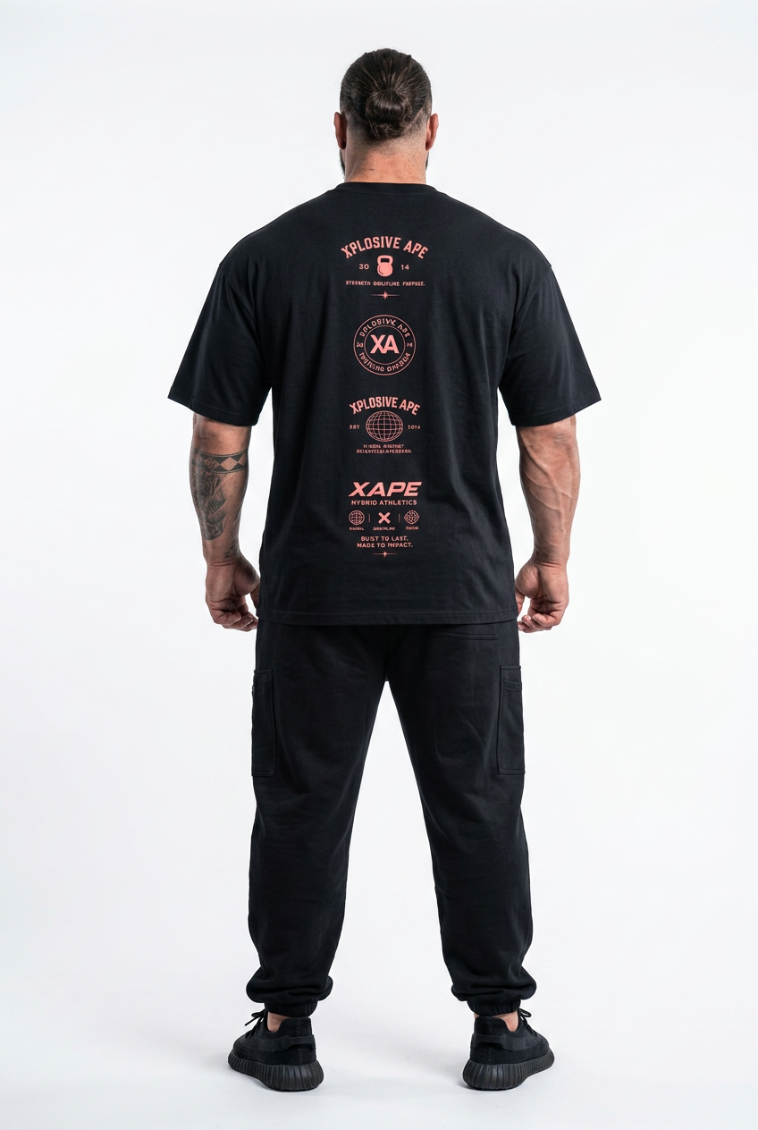 XAPE XA Manifesto Ultra Oversized Tee - Black