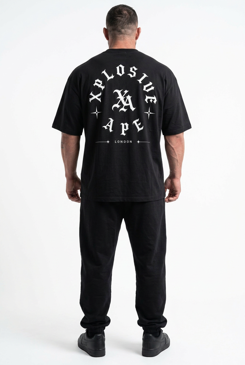 XAPE Venom Script Ultra Oversized Tee - Black