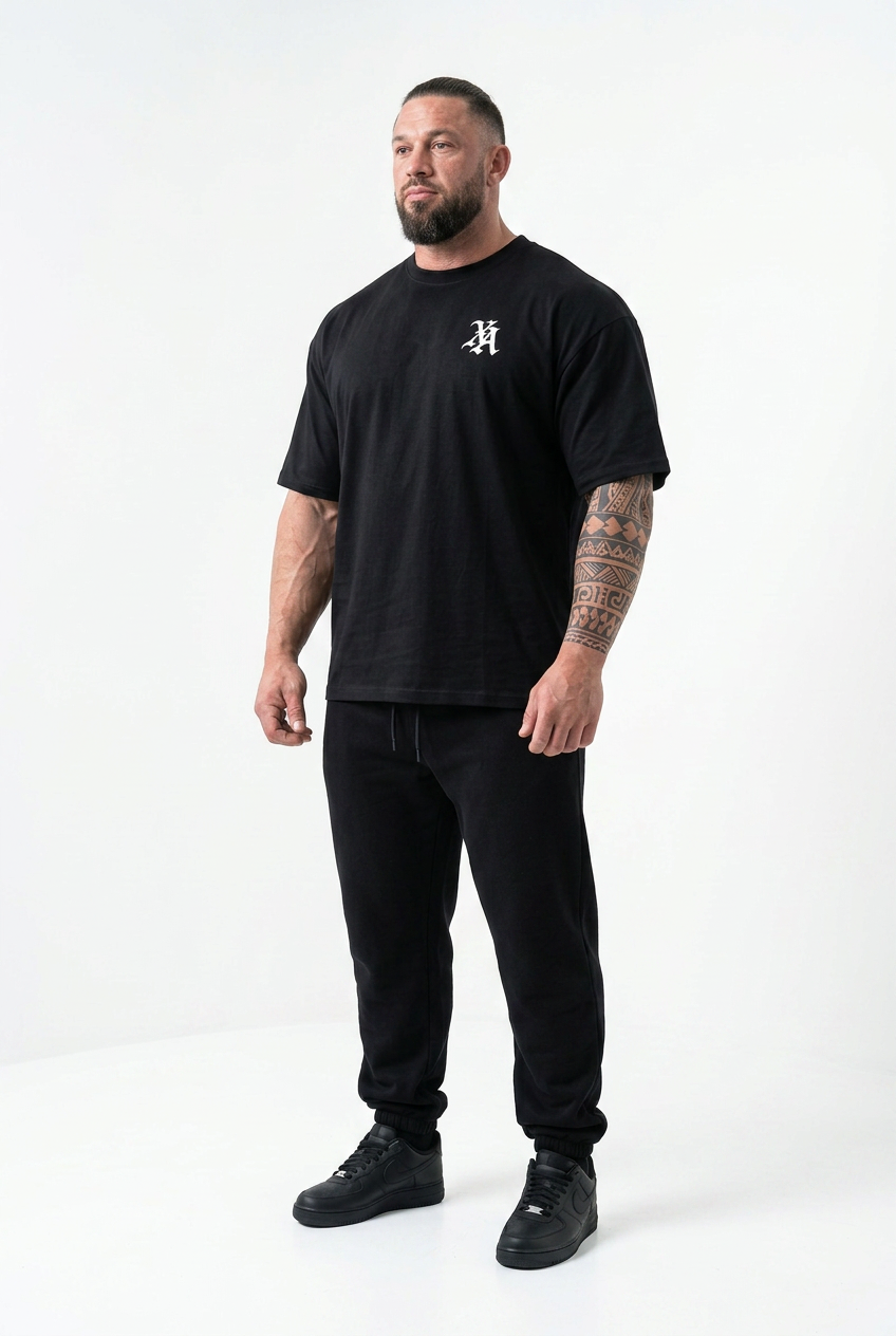 XAPE Thornscript Ultra Oversized Tee - Black