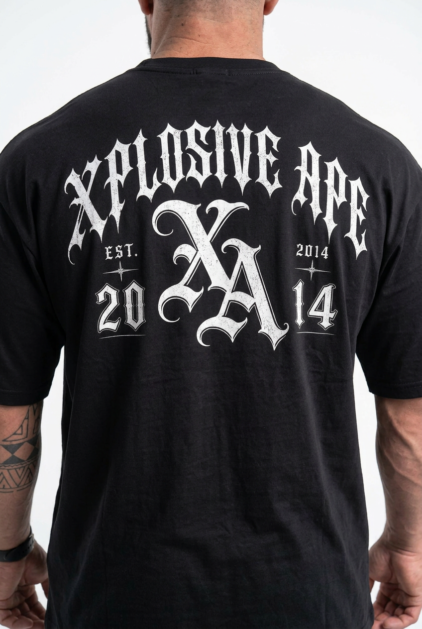 XAPE Thornscript Ultra Oversized Tee - Black