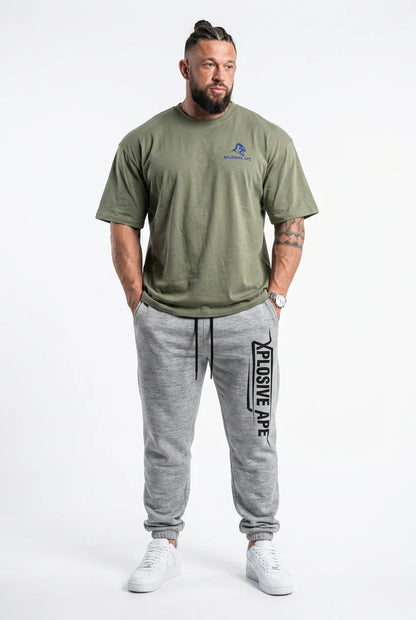 XAPE Futuristic Tee & Strike Joggers Combo - Sage/Sports Grey