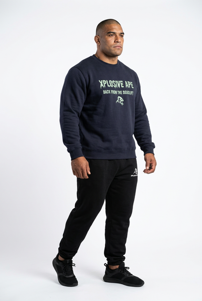 XAPE Back From The Deadlift Sweatshirt - Navy