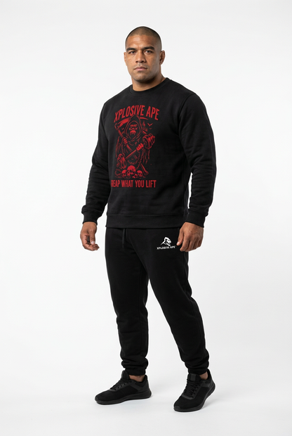 XAPE Grim Reaper Ape Sweatshirt - Black