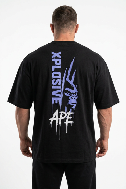 XAPE Slashline Ultra Oversized Tee - Black