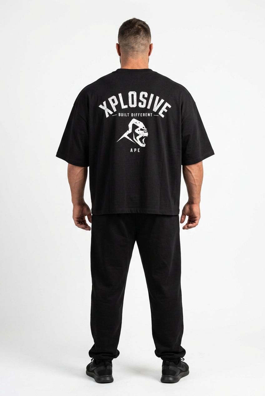 XAPE Emblem Ultra Oversized Tee - Black