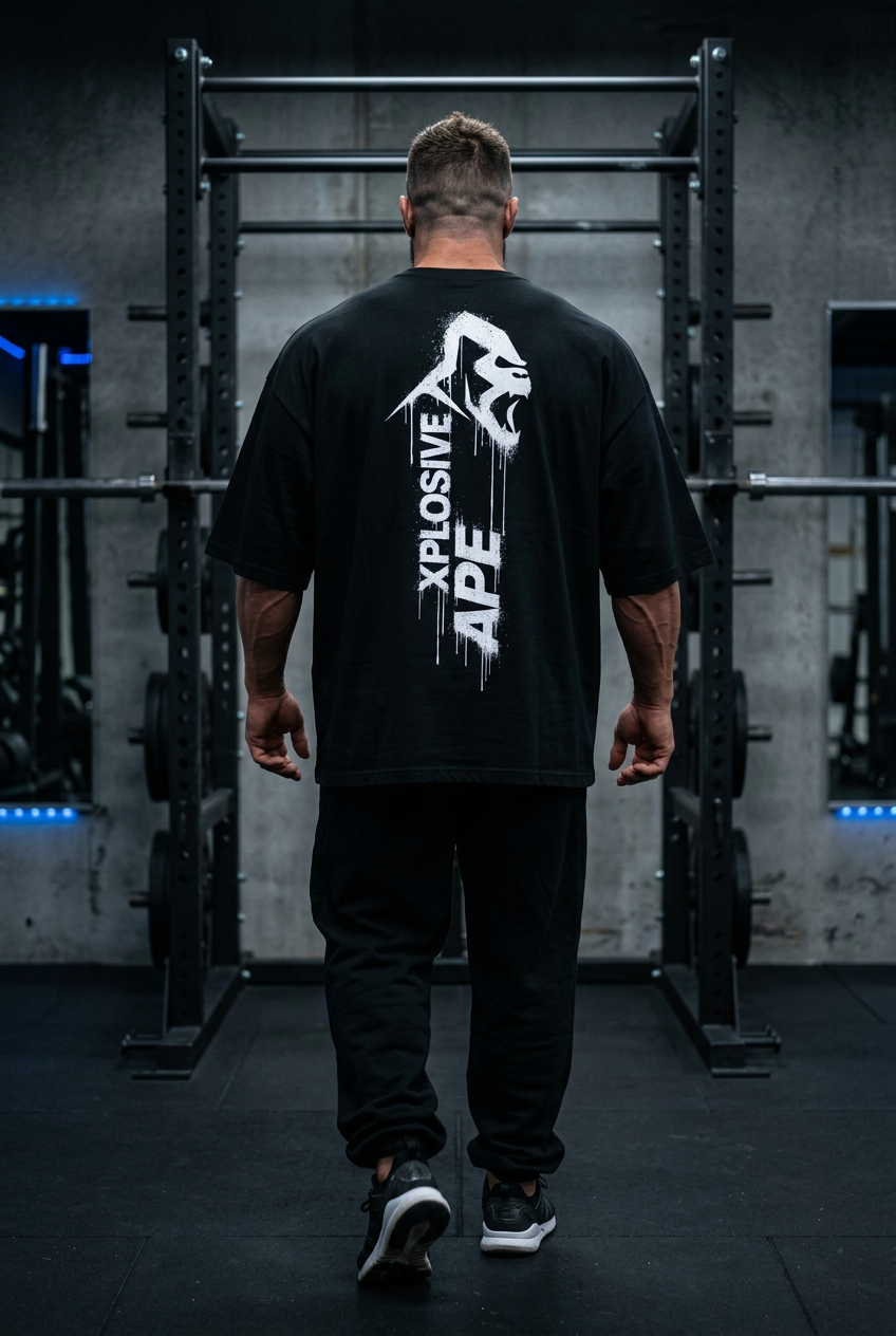 XAPE Primal Crest Ultra Oversized Tee - Black