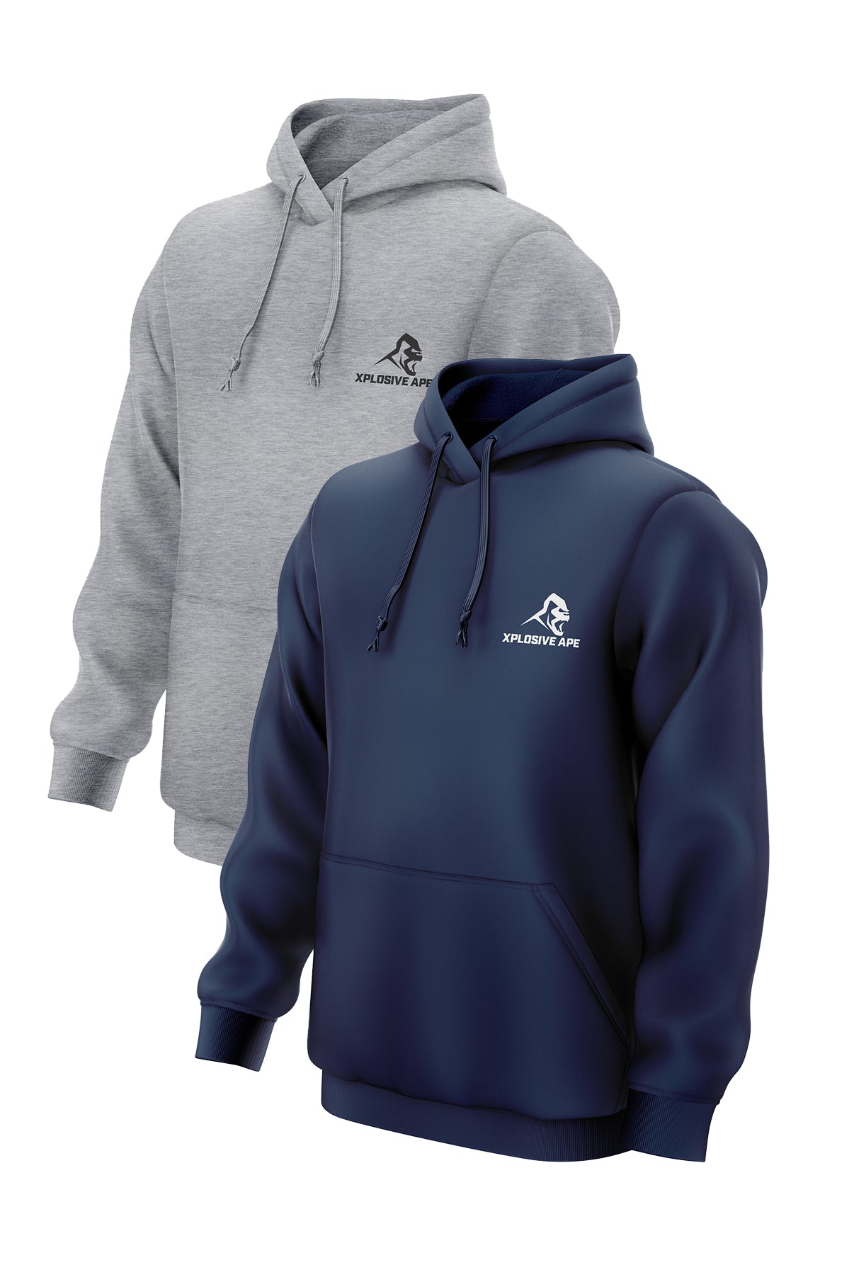 XAPE Essential 2 Hoodies Combo - Navy/Sports Grey